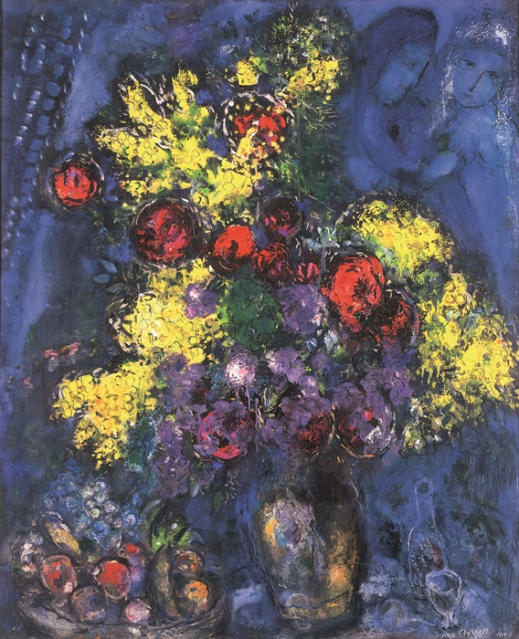 Marc Chagall (1887-1985), Μπουκέτο με μιμόζες, 1954-1955. Λάδι σε καμβά | 100 x 80 εκ.