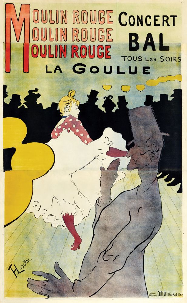 Henri de Toulouse-Lautrec (1864-1901),Moulin Rouge. Η Λαίμαργη, 1891. Λιθογραφία με πινέλο και πιτσίλισμα, τετράχρωμη εκτύπωση σε τρία φύλλα σε χαρτί vélin | 191 x 117 εκ. Τυπογραφείο Lévy, Παρίσι 
