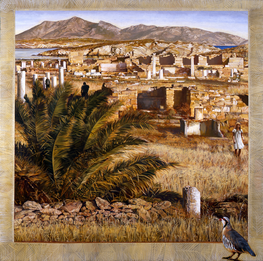 Ενθύμιον Κέρου-Δήλου, 150 x 150 εκ., μικτή τεχνική σε ξύλο, 6/2006-5/2007, ιδιωτική συλλογή.